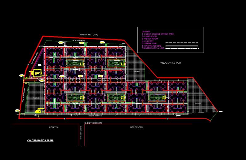Coordination dwg for HUDA sector 34 Ambala
