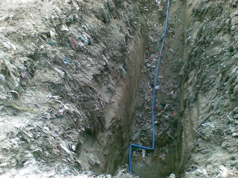 Polluted soil Nothing can grow due to misuse of plastic material